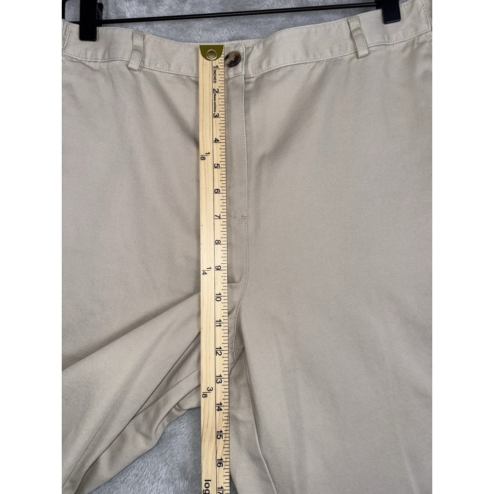 LL Bean Pants Women 14 Beige Khaki Original Fit Tapered Pleated Career‎ Casual - Picture 7 of 13